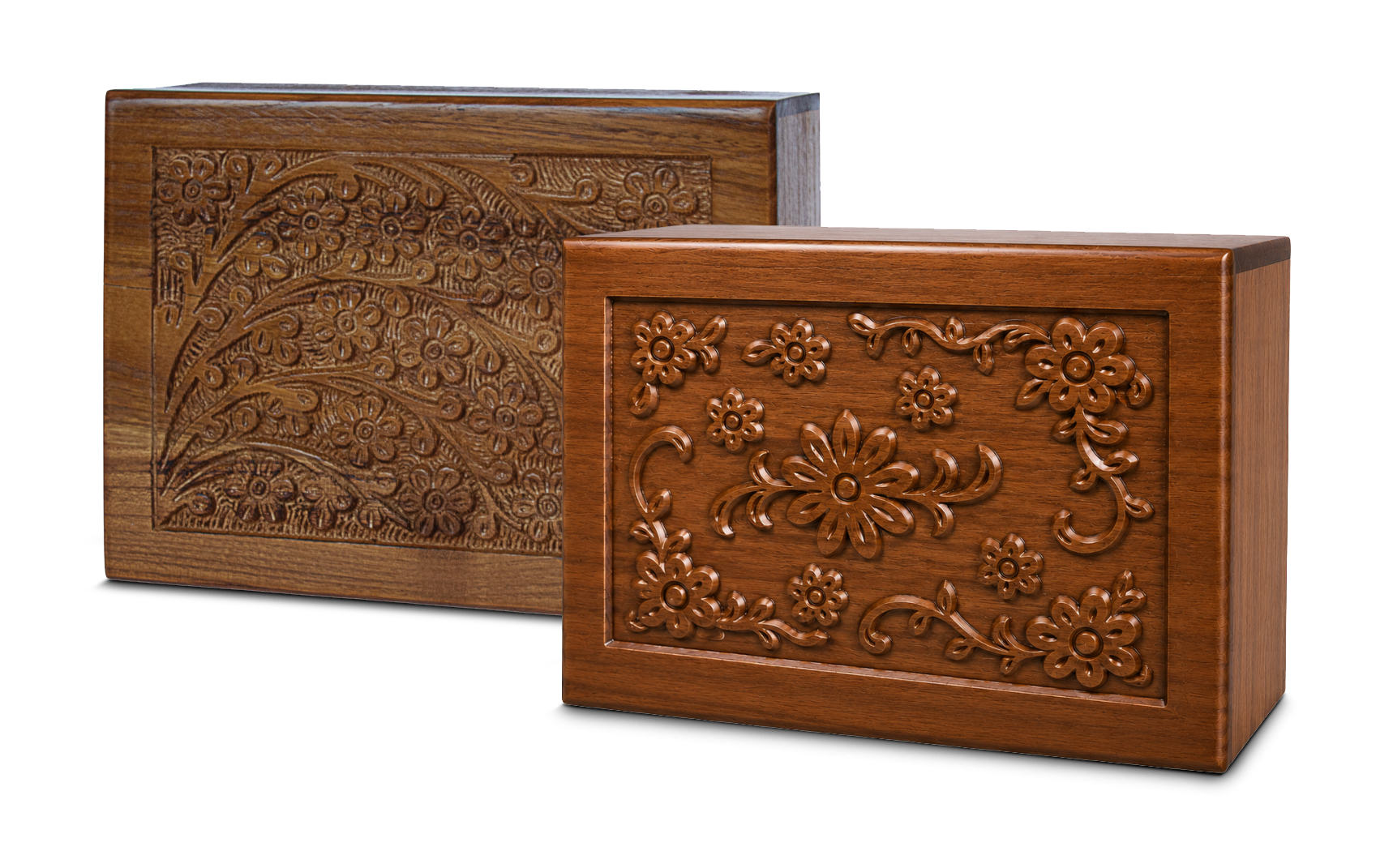 Carved Wood urn-image